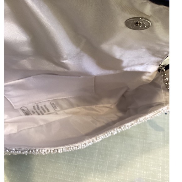 Tik Tok Viral Beaded Bag Purse TJ Maxx - Blue White Palm Trees + Charm NWT - Picture 7 of 7